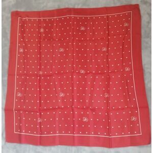 Vintage Hallmark Cards Red Heart Love Scarf Square Acetate Made in Japan 26x26